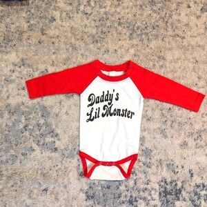Daddy's Lil Monster Harley Quinn Bodysuit NWT Baby Girl Toddler Girl